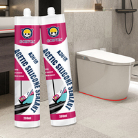 GORVIA A301 300ml Mastic silicone acétique étanche à séchage rapide RTV pour réparations de vitres, fenêtres, portes, cuisines et salles de bain