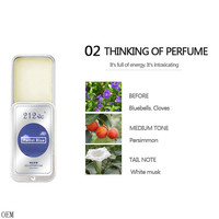 Gel parfumé de poche portable très vendu avec logo personnalisé parfum solide déodorant naturel marque privée