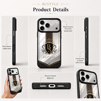 Étui de protection haut de gamme en PC et TPU avec miroir, aimant puissant et support pliable, personnalisable avec logo, pour iPhone 17, 18, 16 – Cadeau promotionnel