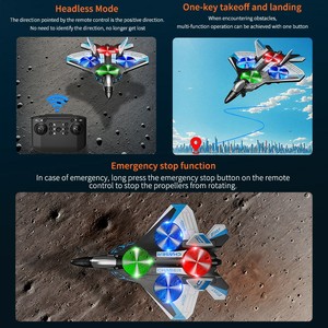 Máy bay điều khiển từ xa mô hình trực thăng bay lượn, máy bay phản lực đồ chơi 2.4G EPP, máy bay chiến đấu bằng xốp có đèn - Product Image 4