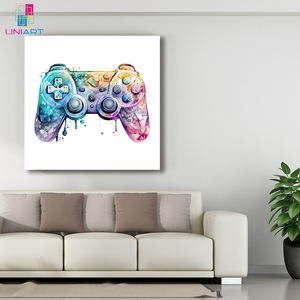 UNIART poster di arte dei Graffiti <span class=keywords><strong>Video</strong></span> Game Wall Art Gaming Controller pittura su tela Graffiti pittura arte della parete per sala giochi - Product Image 1