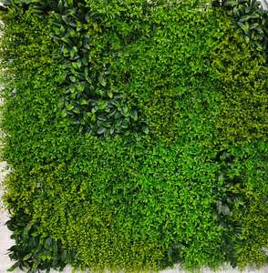 Conception personnalisée <span class=keywords><strong>en</strong></span> plastique Choisissez l'herbe et la fleur Panneau mural <span class=keywords><strong>en</strong></span> fausse plante sur mesure Enrouler le mur de fleurs - Product Image 2