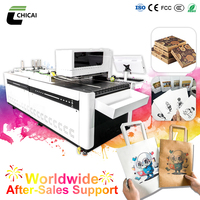 Chicai A3 Digital Auto Single Pass Impresora de inyección de tinta Nuevo CMYK Cartón corrugado Gato Rascador Cajas de pizza Impresora de papeles