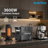 Estación de Energía Portátil Solarplay de 3600W, Generador Solar de 3840Wh con Panel Solar de 400W, Almacén en Polonia, Entrega en 1-3 Días