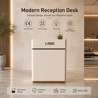 Mini bureau de réception moderne de luxe, logo personnalisé, petit comptoir de caisse pour salon, boutique, bureau, spa, magasin