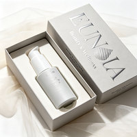 Flacon de luxe givré en verre à épaule plate 30ml 50ml pour tonique facial, émulsion capillaire, essence de soin de la peau, réutilisable, vente directe usine