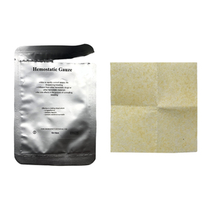 Garza Emostatica Sterile ad Azione Rapida con Chitosano, Medicazione Funzionale per Chiusura Ferite, Uso <span class=keywords><strong>Campeggio</strong></span> Esterno 10x10cm Marca EM - Product Image 4