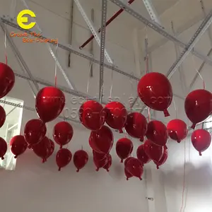 Venda imperdível decoração de interior suspensa balão de fibra de vidro escultura de balão para decoração de festas de casamento e eventos