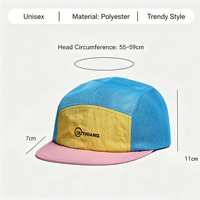 Casquette de course personnalisée Wins Flying à visière incurvée en nylon à séchage rapide, perforée au laser, pour le camping et les équipes sportives