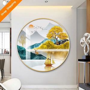 Peinture diamant 5D moderne, impression sur porcelaine, art mural en cristal pour chambre à coucher, décoration personnalisée, vente directe d'usine - Product Image 5