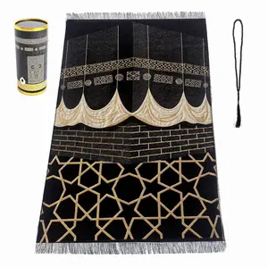 reise tragbare türkische gebetsmatte teppich mit den gebetsperlen in satinbeutel set für muslimische geschenke