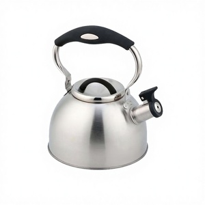 Bouilloire sifflante 3L en acier inoxydable au design moderne et écologique, avec poignée en bakélite, finition polie et couvercle, compatible <span class=keywords><strong>gaz</strong></span> et induction - Product Image 1