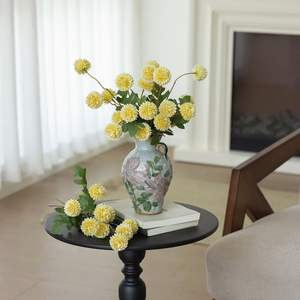 Fleur artificielle à longue tige, faite à la main, en plastique, type Eryngo, pour la décoration florale intérieure - Product Image 4