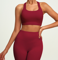 Ensemble de yoga pour femme, couleur unie, sensation seconde peau, maintien élevé, effet push-up, rehaussement des fessiers, pour Pilates, course à pied et gym