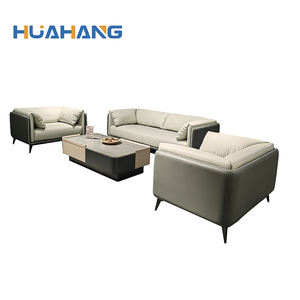 Rendimiento de alto costo Personalizado 1 + 2 + 3 Sofá de esquina Seccional de cuero Pata de madera Sofá de hogar Sofás de jardín - Product Image 1