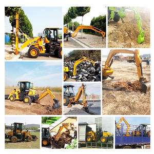HengWang HW08-12 הידראולי קטן סיני גן מטעין מחפרון גלגל loader עם 4 ב 1 קדמי דלי - Product Image 6