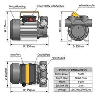 Pompe de ravitaillement rapide pour véhicules diesel 220V/110V, moteur électrique monophasé à grand débit, pompe à carburant à basse pression à raccordement rapide