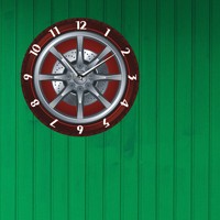 Pneu mécanique roues Vintage nostalgique horloge rouge sport voiture roues Art déco horloge cadeaux 3d horloge murale