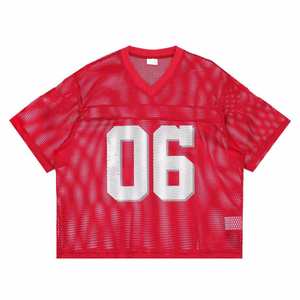 เสื้อเจอร์ซีย์ฟุตบอลอเมริกันทรงบ็อกซี่ พิมพ์ลายซิลค์สกรีนตามสั่ง ระบายอากาศได้ดี ป้องกันแบคทีเรีย ไซส์พลัส สไตล์เรโทร แฟชั่น เซ็กซี่ - Product Image 2