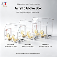 Boîte à gants en acrylique de paillasse GS-005-A avec fonctionnement sous vide et compatibilité gaz inertes pour usage en laboratoire