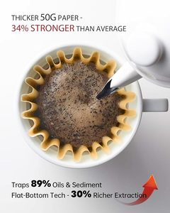 Filtres à café jetables de petite taille, filtres à café en papier pour cafetières à dosettes et à café moulu, adaptés aux cafetières professionnelles à usage unique - Product Image 3