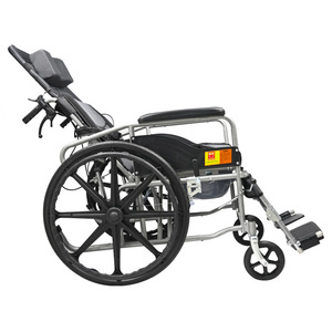 Manual Wheelchair Hydraulic Full Reclining Folding With Toilet Seat Portable Elderly <b>Mobility</b> <b>Chair</b> Stroller - Product Image 2