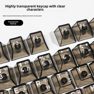 Thái Keycap trắng và đen trong suốt Keycaps Cherry hồ sơ đầy đủ thiết lập PC vật liệu UV quá trình cho tất cả các loại MX Bàn phím chơi game - Product Image 4