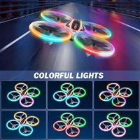 Drone RC DWI Dowellin avec caméra FPV HD 720P pour enfants, jouets sympas, cadeaux pour garçons et filles avec lumière LED, hélice entièrement protégée