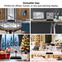 Ventilateur LED hologramme 3D 16.5cm contrôlé par application mobile Idéal pour les centres commerciaux avec intégration WiFi pour les écrans interactifs