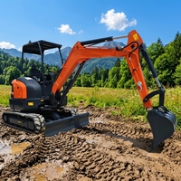 Mini-excavatrice sur chenilles EACHAN CE EPA Euro 5, 3,5 tonnes, pour travaux municipaux, micro-pelle hydraulique, petite pelle sur chenilles