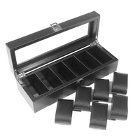 Boîte de rangement pour montres en cuir PU à 6/10/12 emplacements pour montres classiques et montres pour hommes avec coussinets amovibles et couvercle transparent