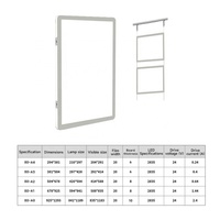 Sistem Display Jendela Real Estat 1 X A1 Kit Lightbox Gantung Panel Akrilik Bingkai Poster Slim Kotak Lampu LED Dua Sisi