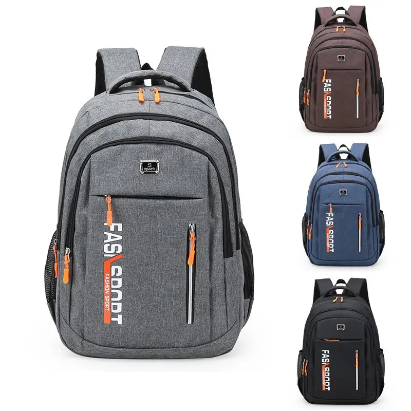 wholesale Fashion Leisure Travel Simple Computer Business Mens Backpack Junior Senior High School Student Schoolbag