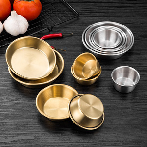 Ensemble de bols à sauce ronds en acier inoxydable 304, empilables, pour condiments, utilisation en fête - Product Image 2