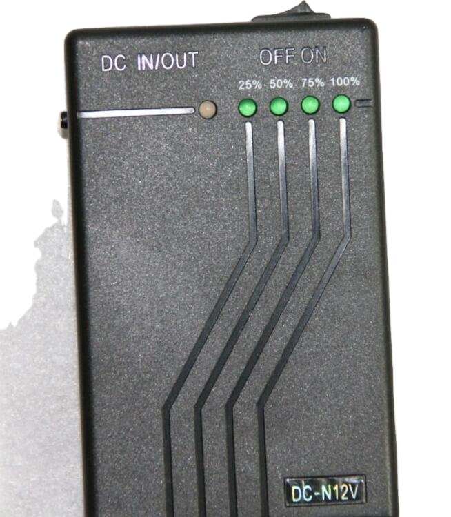 DC 12V 3800mAh 5V 6800mAh rechargeable black li-ion battery with power indicator for led strips IP Camera