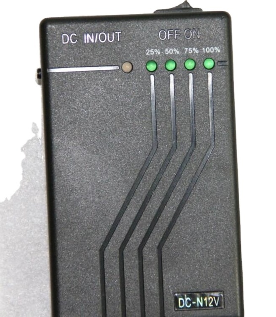 DC 12V 3800mAh 5V 6800mAh Rechargeable Black Li-ion Battery with Power Indicator for Led Strips IP Camera