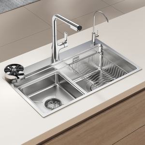 Évier de cuisine multifonctionnel tout-en-un en acier inoxydable 304 à grande cuve unique pour usage domestique – Offre spéciale - Product Image 1