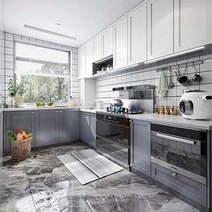 Muebles de Cocina Modulares de Alta Calidad, Estilo Moderno Personalizado, Juego Completo de Muebles de Cocina, Gabinete de Cocina de Madera en Forma de L - Product Image 2