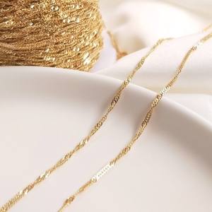 Fujian Goud Bedekte Ketting Gevuld Met Dikke Gouden, Kleurvaste, Zweetbestendige Tijdloze Sieraden Gouden Ketting Voor Dames - Product Image 2