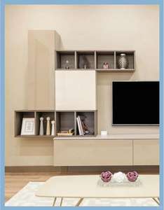 Mueble de TV LED Moderno y Elegante, Soporte Minimalista Plegable de Panel de Madera, Mueble Duradero para el Hogar, Sala de Estar, Cine en Casa - Product Image 2