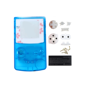 مجموعة كاملة من ملحقات الإصلاح لعلبة جيم بوي كولور، غطاء بتصميم زهر الكرز لوحدة تحكم الألعاب، غلاف بديل - Product Image 3
