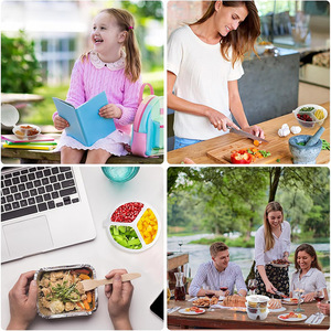 ภาชนะใส่ซอสแบบใช้แล้วทิ้ง 10 ชิ้น แบบหนา 3 ช่อง ปิดผนึกอย่างดี เกรดสำหรับอาหาร ภาชนะใส่ซอสแบบแบ่งช่อง - Product Image 4