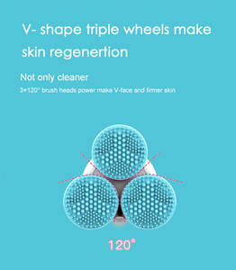 New Design Product Silicone Facial Cleansing Brush In <span class=keywords><strong>Amazon</strong></span> 3D Sonic Electric Ultrasonic Face Body Cleanser - Product Image 5
