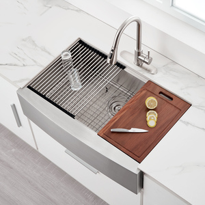Lavello da Cucina in Acciaio Inox SUS304 con Frontale a Grembiule 36x22 Pollici, Certificato CUPC - Product Image 3