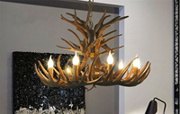 Lampes décoratives de style industriel rétro en forme de bois de cerf pour boutique de fondue, magasin de vêtements, restaurant, salon, bar, table, lustres à LED