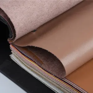 Groothandel Kunstleer Stof Pu Synthetisch Leer Materiaal Suède Microfiber Leer Voor Kleding Verpakking Display