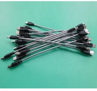 30cm USB-Verlängerung kabel von Stecker zu Stecker LED-Licht lüfter adapter kabel Flexibles Metallschlauch-Netzteil kabel