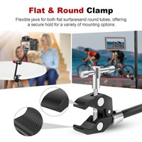Mechrig Super Clamp en aluminium avec vis 1/4'' et bras articulé réglable de 11'' pour flash/lumière LED/microphone/caméra d'action