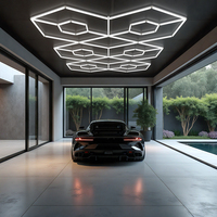 Meilleure vente Connexion en une étape Haute efficacité Détaillant Haute Lumen Bureau Garage Led Lumière géométrique