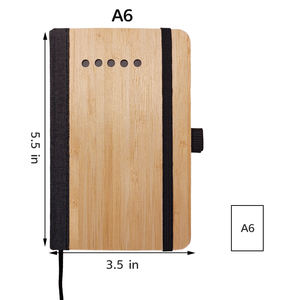 Mini Libreta <span class=keywords><strong>N908</strong></span>, Libreta Ecológica, Libreta Respetuosa con el Medio Ambiente, Papel FSC con Cubierta de Bambú - Product Image 6